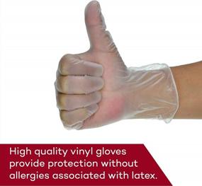 img 2 attached to Высококачественные одноразовые виниловые перчатки для медицинского осмотра (100 шт.) в нескольких размерах - медицинские перчатки Dealmed.