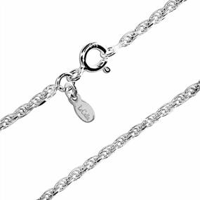 img 3 attached to Sterling Silver Italian 2MM, 3MM Rope Chain Necklace For Women & Men - 18", 20", 22", 24" And 26" Lengths