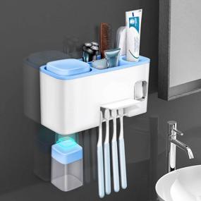 img 3 attached to Organize Your Bathroom With Znben'S Space-Saving Toothbrush Holder Kit With Automatic Dispenser And Dustproof Covers