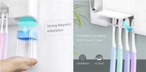 img 2 attached to Organize Your Bathroom With Znben'S Space-Saving Toothbrush Holder Kit With Automatic Dispenser And Dustproof Covers