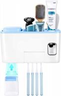 organize your bathroom with znben's space-saving toothbrush holder kit with automatic dispenser and dustproof covers логотип