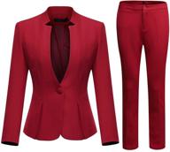 👩 stylish women's business office button blazer: suiting & blazers collection logo