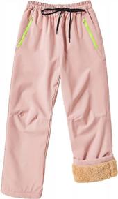 img 3 attached to Warm And Comfortable: IRELIA Winter Fleeced Lined Skiing And Hiking Pants For Boys And Girls