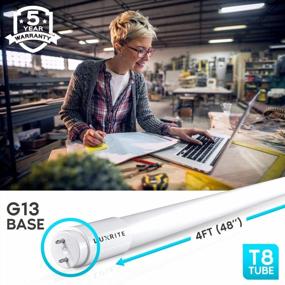 img 2 attached to Upgrade Your Lighting: Luxrite 12-Pack 4FT T8 LED Tubes - Compatible With Ballast And Ballast Bypass, 13W=32W, 4000K Cool White, Damp Rated Fluorescent Tube Replacement