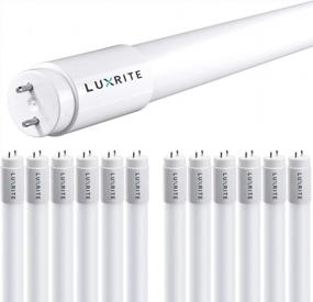 img 4 attached to Upgrade Your Lighting: Luxrite 12-Pack 4FT T8 LED Tubes - Compatible With Ballast And Ballast Bypass, 13W=32W, 4000K Cool White, Damp Rated Fluorescent Tube Replacement