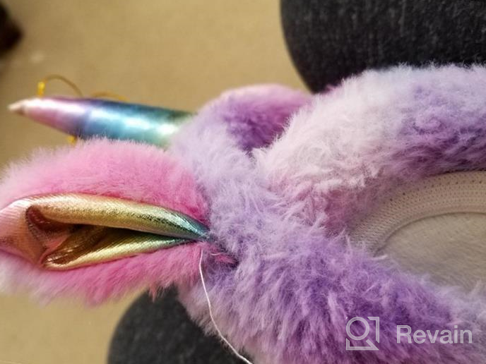 img 1 attached to 🦄 Magical Unicorn Earmuffs: Cozy Winter Ear Warmers for Girls, Kids, and Adults review by Valerie Sullivan