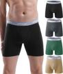 wirarpa men's boxer briefs: 4 pack of tagless cotton stretch underpants with open fly – regular leg fit logo