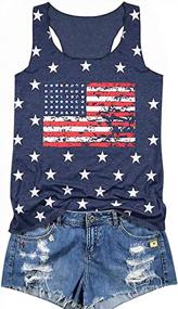 img 4 attached to Show Your Patriotism With Our Women'S USA Tank Tops - Perfect For 4Th Of July And Summer!