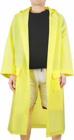 img 4 attached to Stay Dry In Style With A Reusable Portable Rain Poncho For Women And Men With Reflective Strip And Hood