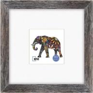 rpjc 8x8 inch soild wood picture frame with high definition glass display pictures 4x4 with mat or 8x8 without mat for wall mounting hanging photo frame driftwood finish logo
