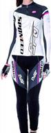 sponeed women's full sleeve cycling jersey and gel-padded bike tights with cushioned pants - ideal for road and mountain riding logo