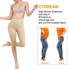 img 2 attached to CYDREAM Women Waist Trainer Butt Lifter Panties Thigh Slimmer Pants Leggings Shapewear Tummy Control Hi-Waist Body Shaper