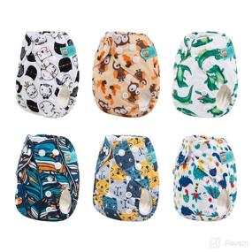 img 3 attached to 👶 ALVABABY Pocket Newborn Cloth Diapers Nappy Set - 6pcs with 12 Inserts, Perfect for Babies under 12 pounds!