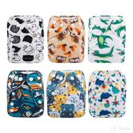 👶 alvababy pocket newborn cloth diapers nappy set - 6pcs with 12 inserts, perfect for babies under 12 pounds! logo