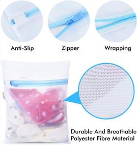 img 3 attached to 🧺 Plusmart Delicate Clothes Laundry Wash Bag: Mesh Lingerie Bag Set for Delicates, Bras, Underwear - 5 Pack
