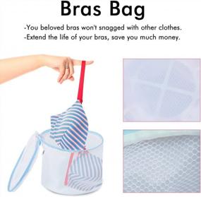 img 2 attached to 🧺 Plusmart Delicate Clothes Laundry Wash Bag: Mesh Lingerie Bag Set for Delicates, Bras, Underwear - 5 Pack