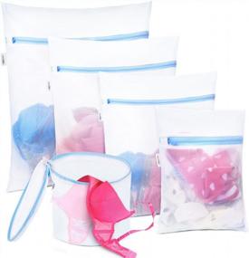 img 4 attached to 🧺 Plusmart Delicate Clothes Laundry Wash Bag: Mesh Lingerie Bag Set for Delicates, Bras, Underwear - 5 Pack