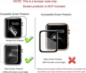 img 2 attached to Secbolt 40Mm Clear Protective Bumper Case Compatible With Apple Watch SE Series 6/5/4, Full Cover Screen Protector Frame For IWatch Band