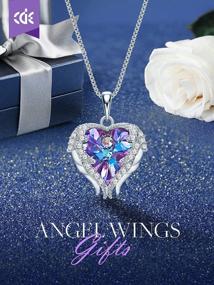 img 2 attached to Angel Wing Love Heart Necklaces: Stunning Silver/Gold Tone Pendant Jewelry Gifts For Women On Christmas, Valentine'S Day, Anniversaries, Birthdays And More!