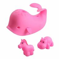 universal bath silicone whale pink faucet cover - baby safety protection for kids & toddlers! logo