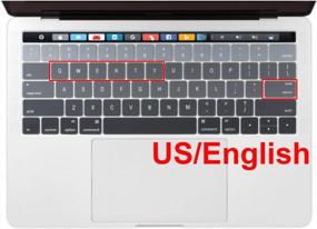 img 3 attached to Batianda Ultra Thin Gradient Color Keyboard Cover Protector For New MacBook Pro с сенсорной панелью 13 или 15 дюймов Модель: A1706/A1989/A2159 и A1707/A1990 Release 2019 2018 2017 2016 (серый)