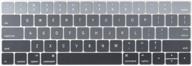 batianda ultra thin gradient color keyboard cover protector for new macbook pro с сенсорной панелью 13 или 15 дюймов модель: a1706/a1989/a2159 и a1707/a1990 release 2019 2018 2017 2016 (серый) логотип