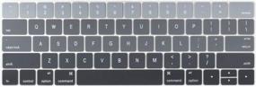 img 4 attached to Batianda Ultra Thin Gradient Color Keyboard Cover Protector For New MacBook Pro с сенсорной панелью 13 или 15 дюймов Модель: A1706/A1989/A2159 и A1707/A1990 Release 2019 2018 2017 2016 (серый)