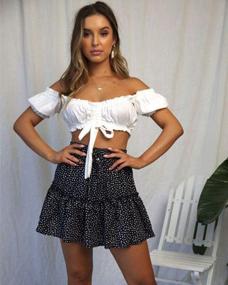 img 2 attached to Cute And Chic: Alelly'S High Waist Ruffle Skirt With Floral Print For A Perfect Beach Getaway
