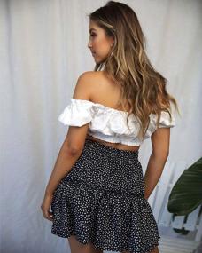 img 1 attached to Cute And Chic: Alelly'S High Waist Ruffle Skirt With Floral Print For A Perfect Beach Getaway