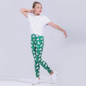 img 3 attached to 🧜 Quedoris 3 Pack Mermaid Printed Leggings for Girls' Clothing via Leggings+