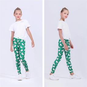 img 2 attached to 🧜 Quedoris 3 Pack Mermaid Printed Leggings for Girls' Clothing via Leggings+