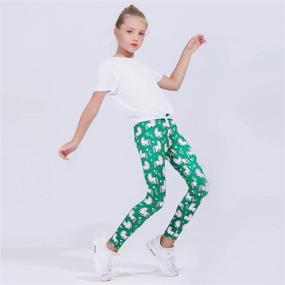 img 1 attached to 🧜 Quedoris 3 Pack Mermaid Printed Leggings for Girls' Clothing via Leggings+