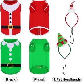 img 1 attached to Pedgot Christmas Sleeveless Headbands Clothes Dogs