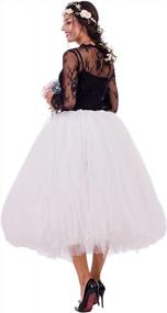 img 2 attached to Handmade Adult Tutu Tulle Skirt For Women 31.5 Inch Long Photography Wedding Party Skirts