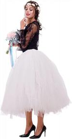img 3 attached to Handmade Adult Tutu Tulle Skirt For Women 31.5 Inch Long Photography Wedding Party Skirts