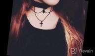 img 1 attached to LUX ACCESSORIES Women's Black Choker Collar Necklace Set - Classic 3 Piece Collection review by Kevin Caldwell