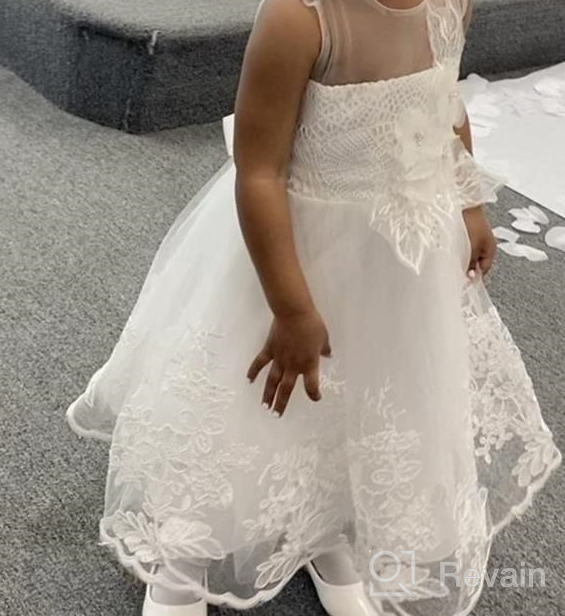 img 1 attached to Sequin Lace Flower Dress for Girls: 👗 Ideal for Weddings, Parties & Special Occasions (1-12 years) review by Selena Ananth