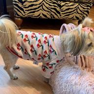 img 1 attached to Pink Deer Knit Dog Sweater Dress With Craft Pom Pom Ball Pullover Ruffle For Small Dogs CuteBone Snowflake Girl review by James Martin