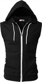 img 2 attached to H2H Mens Casual Slim Fit Zip-Up Sleeveless Hoodie Lightweight Workout Tank Tops Gym Hoodies