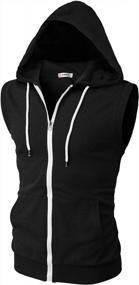 img 3 attached to H2H Mens Casual Slim Fit Zip-Up Sleeveless Hoodie Lightweight Workout Tank Tops Gym Hoodies