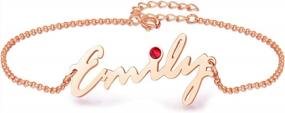 img 2 attached to Personalized Name Bracelet For Women In 10K, 14K, And 18K Real Gold