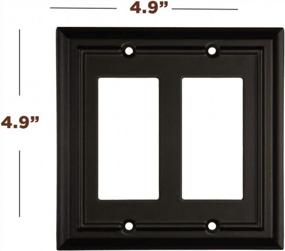img 3 attached to SleekLighting Classic Black Wall Plate Outlet Switch Covers - 2 Pack In Multiple Styles And Sizes