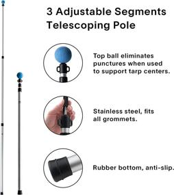 img 2 attached to Alvantor Adjustable Aluminum Telescoping Poles With Round Pad For Screen House, Bubble Tent, And Vendor Booths