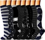 8 pairs of charmking compression socks for improved athletic performance and circulation - best for running and cycling (15-20 mmhg for women and men) логотип