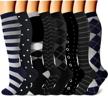8 pairs of charmking compression socks for improved athletic performance and circulation - best for running and cycling (15-20 mmhg for women and men) logo