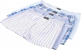 img 4 attached to Ultimate Comfort: LAETAN Men'S 4 Pack Soft Cotton Poplin Boxers, Woven Boxer Shorts, Boxer Briefs