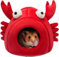 cozy and stylish red crab warm bed for small pets - ideal for dutch pig, hamster, hedgehog, rat, chinchilla, and guinea habitat logo