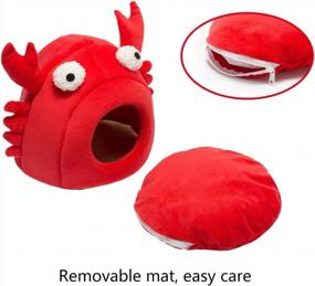 img 1 attached to Cozy And Stylish Red Crab Warm Bed For Small Pets - Ideal For Dutch Pig, Hamster, Hedgehog, Rat, Chinchilla, And Guinea Habitat