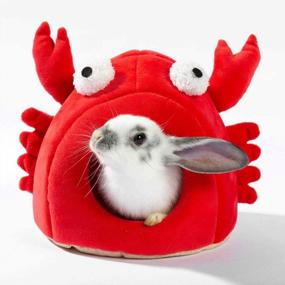 img 3 attached to Cozy And Stylish Red Crab Warm Bed For Small Pets - Ideal For Dutch Pig, Hamster, Hedgehog, Rat, Chinchilla, And Guinea Habitat