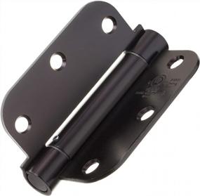 img 1 attached to 3-1/2" Self-Closing Spring Door Hinge With 5/8" Radius Corners (2 Pack), UL Listed - Oil Rubbed Bronze By Cauldham.
